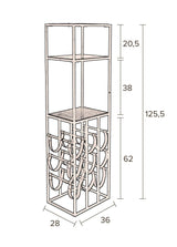 Dutchbone Mil Wine Rack med hyller grå/grønt