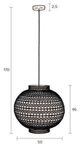 Dutchbone Ming anheng - svart/hvitt, Ø45