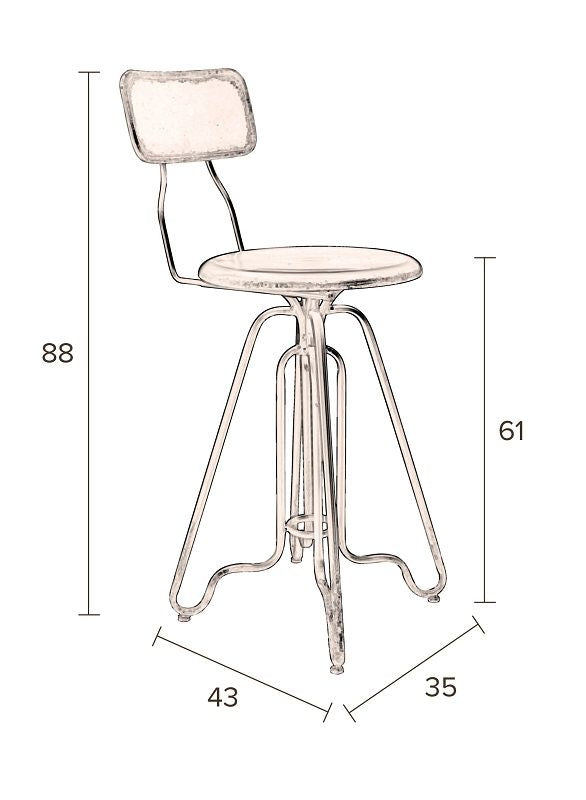 Dutchbone ovid counter barkrakk, svart