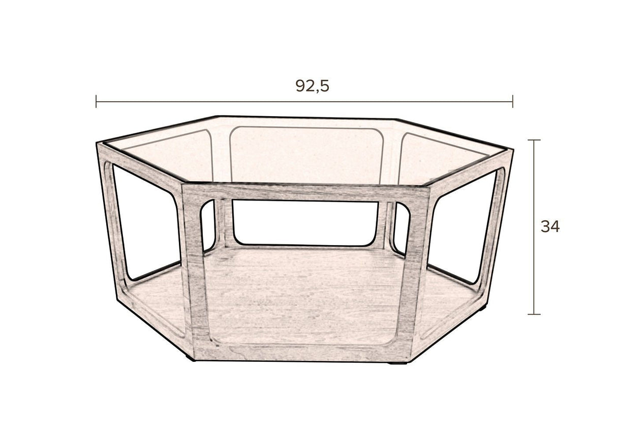 Dutchbone Sita salongbord, brunt