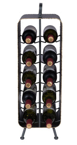 Dutchbone Stalwart Wine Rack, Black Iron