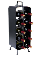 Dutchbone Stalwart Wine Rack, Black Iron