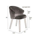 Dutchbone Waldo Dining Chair, Dark Grey