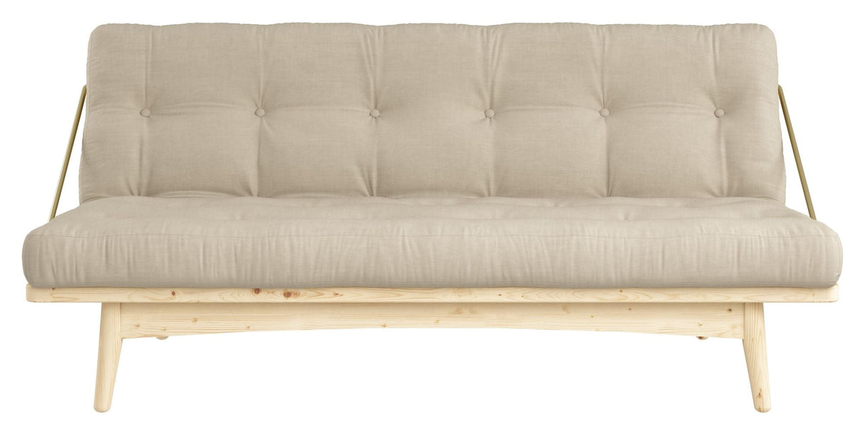 Folkesofa, furu/beige