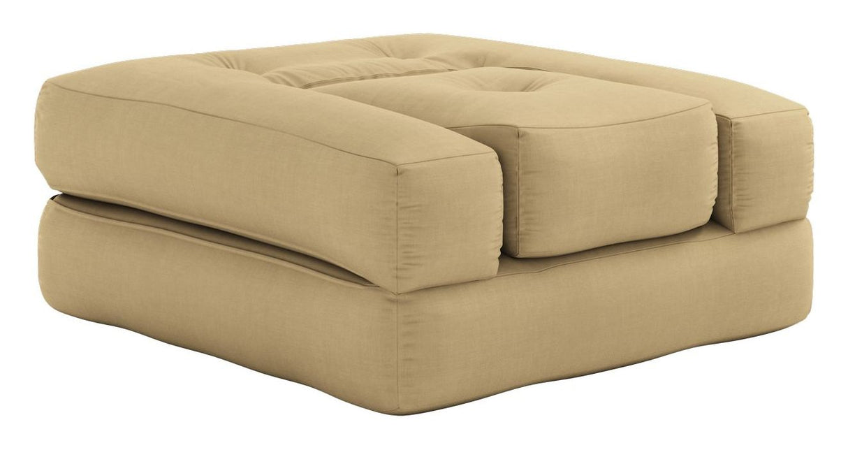 Cube futon, hvete beige