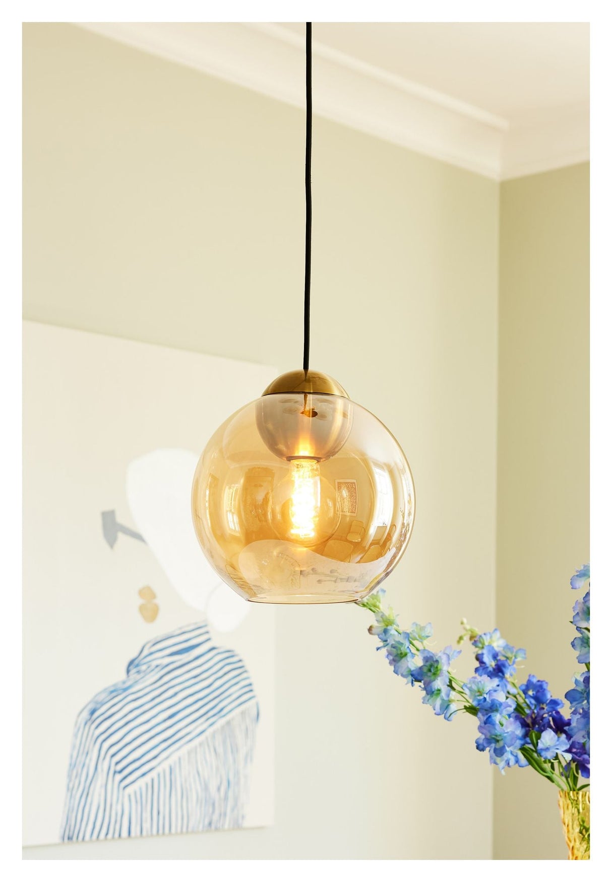 Halo Design Bubbles Pendant Luminaire Ø24, Amber