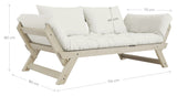 Bebop Sofa Bed, Off-White/Black Pine