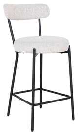 Badalona Barstool, White Bouclé