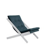 Boogie Lounge Chair, Petroleum Blue/White