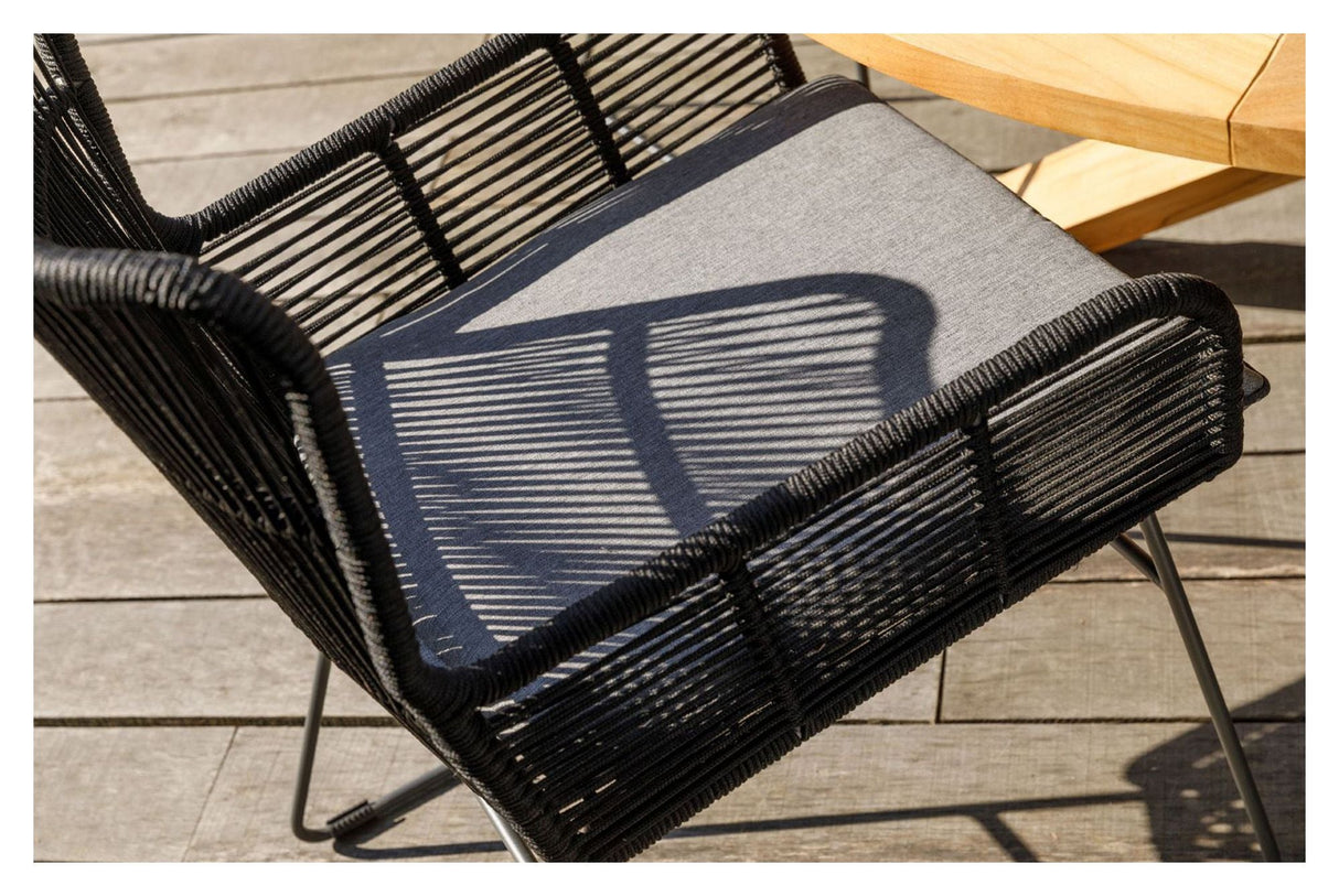 Grace Garden Chair med pute, Antracitt