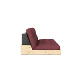 Base sofa seng, Bordeaux/svart