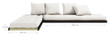 Chico Futon Sofa w. Tatami -matter, beige