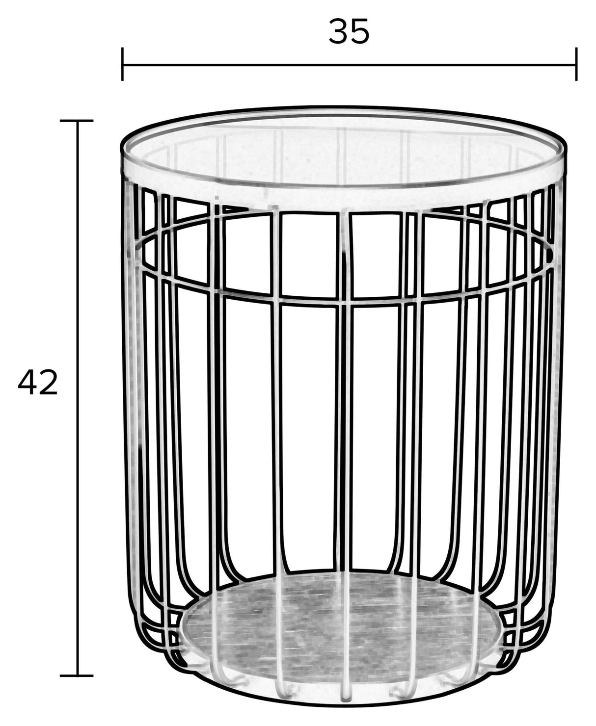 Homii lance sidebord, Ø35