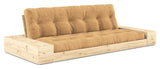 Base sofa seng med sidekasser, fudge brun/natur