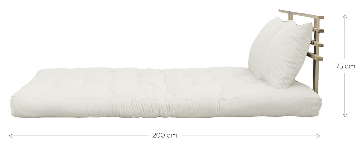 Shin Sano Futon Sofa, Pine/Beige