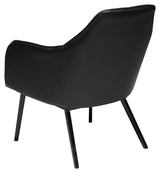 Embrace Lounge Chair, Vintage Black Leatherette med svart ben