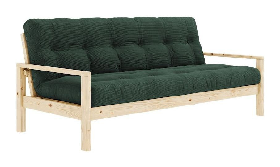 Knottesofa, lakkert furu, tang fløyel