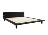 Peek Bed -ramme m/lamper, svart, 200x160