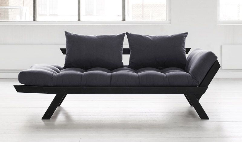 Bebop sofa seng mørk grå/svart