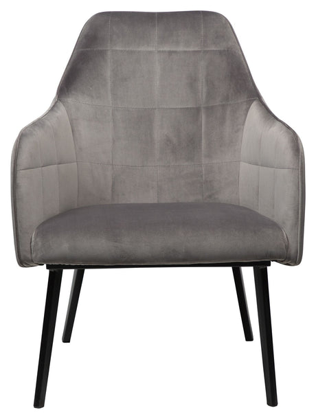 Embrace Lounge Chair, Alu Velor. svart ben