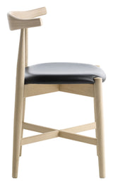 Findahl Dora Dining Chair, Oak/Soap, Sydney Black Leather