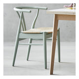 Findahl Freja Dining Chair Beech/Green, Natural Weave