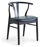 Findahl Freja Dining Chair Oak/Black, Sydney Green Leather