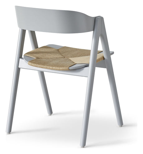 Findahl Mette Dining Chair Beech/Light Grey, Natural Weave