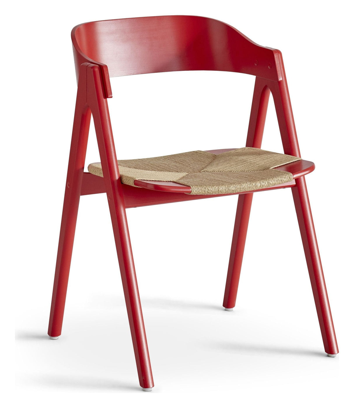 Findahl Mette Dining Chair Beech/Red, Natural Braid