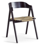 Findahl Mette Dining Chair Beech/Black, Natural Braid