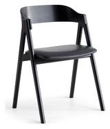 Findahl Mette Dining Chair Oak, Sydney Black Leather