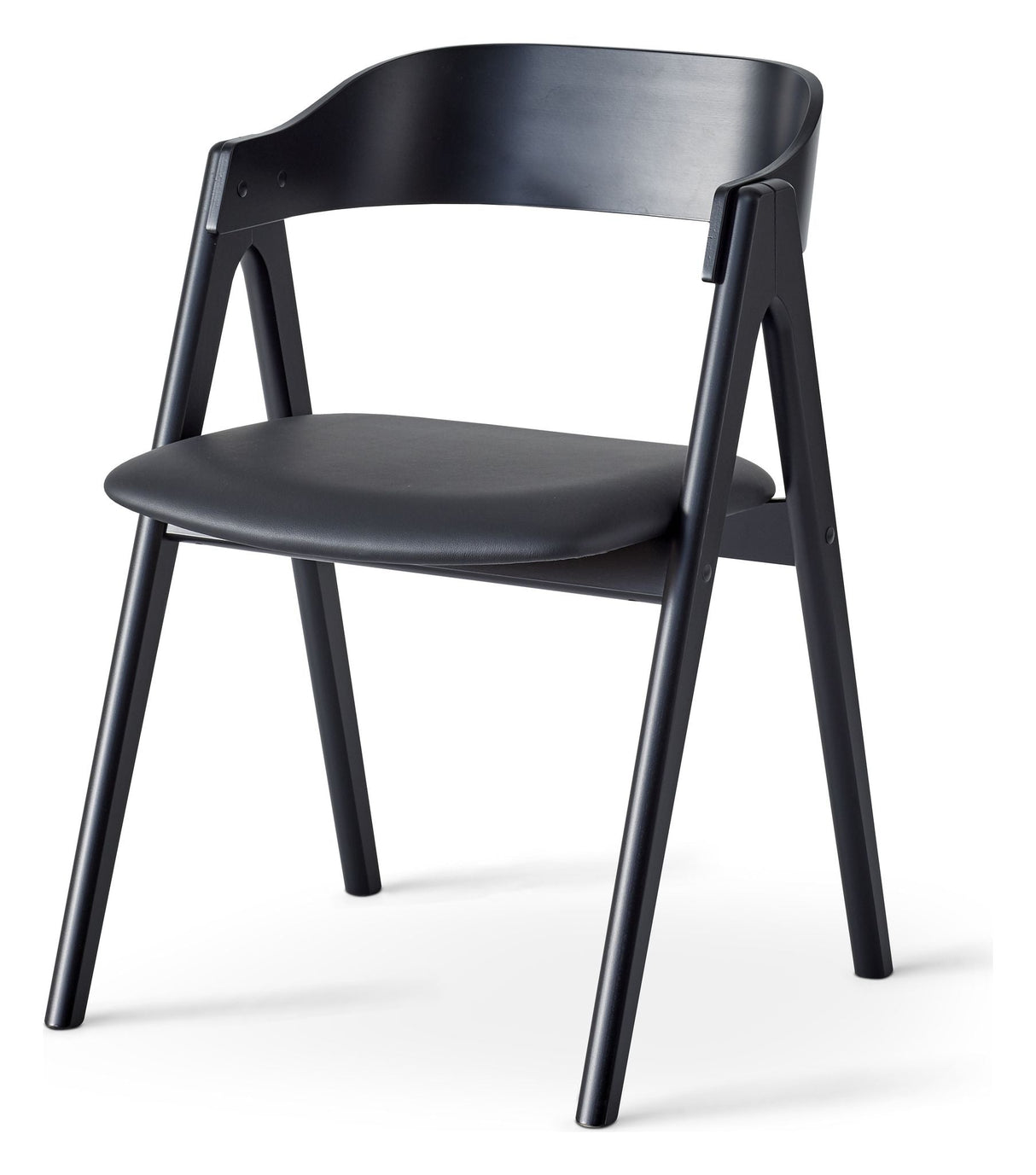 Findahl Mette Dining Chair Oak, Sydney Black Leather