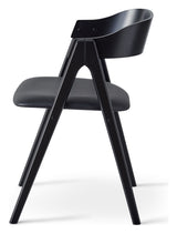 Findahl Mette Dining Chair Oak, Sydney Black Leather