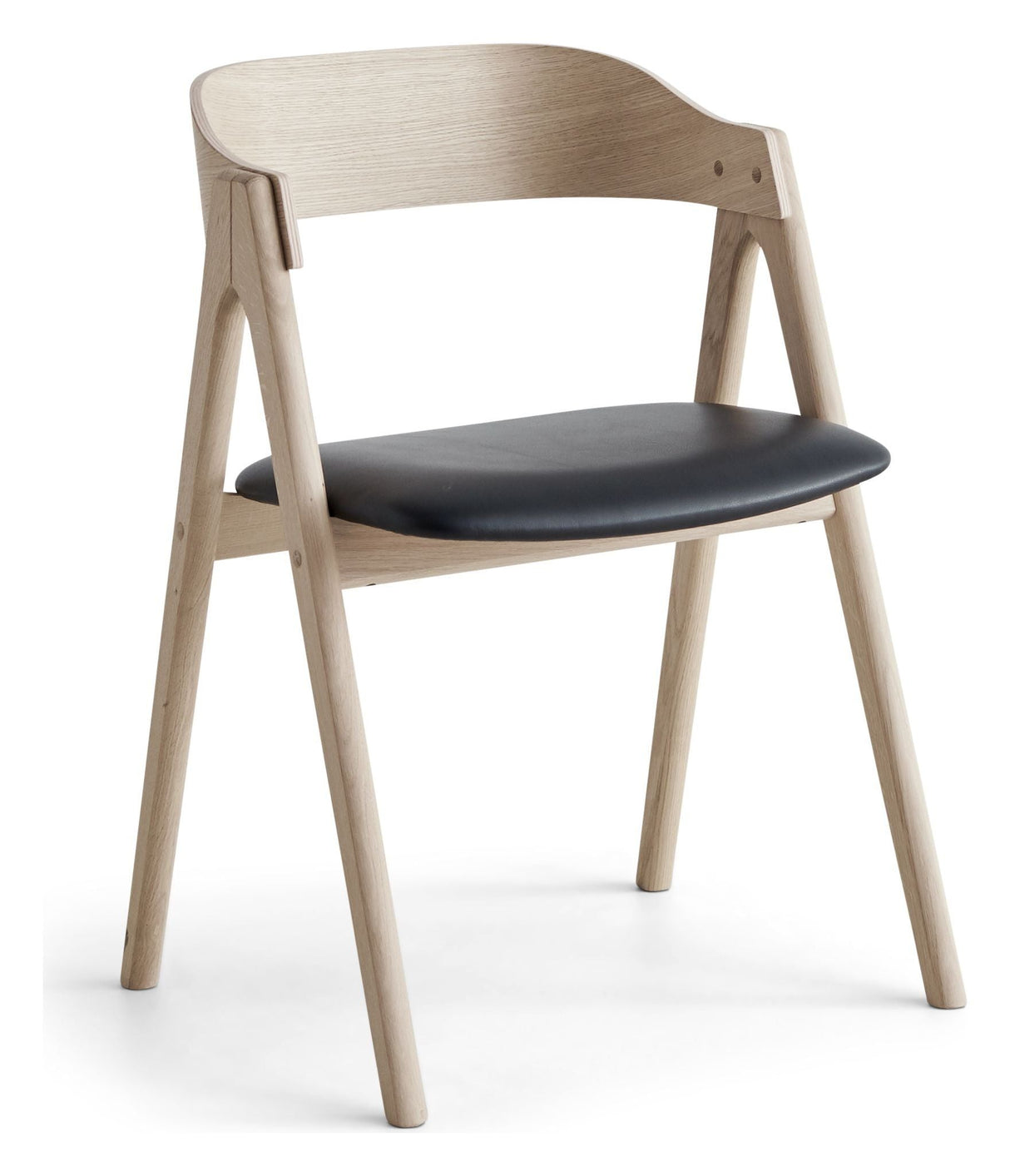 Findahl Mette Dining Chair Oak/Ubehandlet, Sydney Black Leather