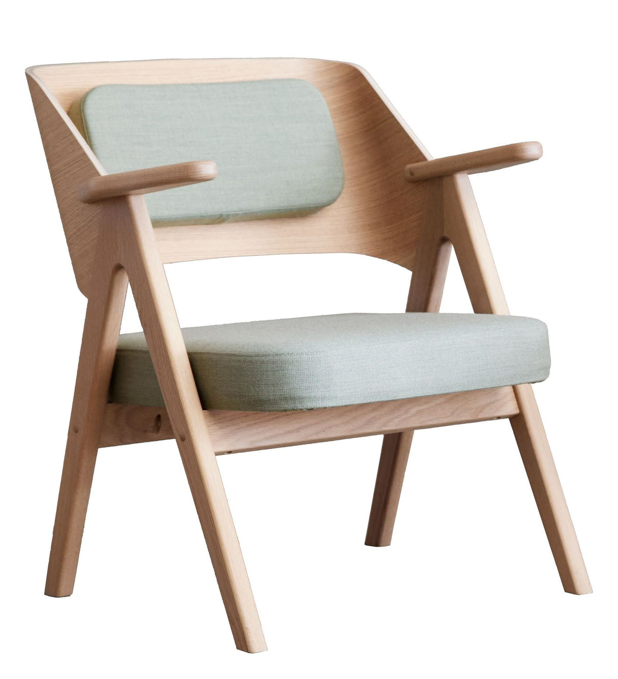 Findahl Metube Lounge Chair w. Armrenser, eik, grønn