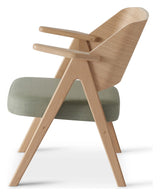 Findahl Metube Lounge Chair w. Armrenser, eik, grønn