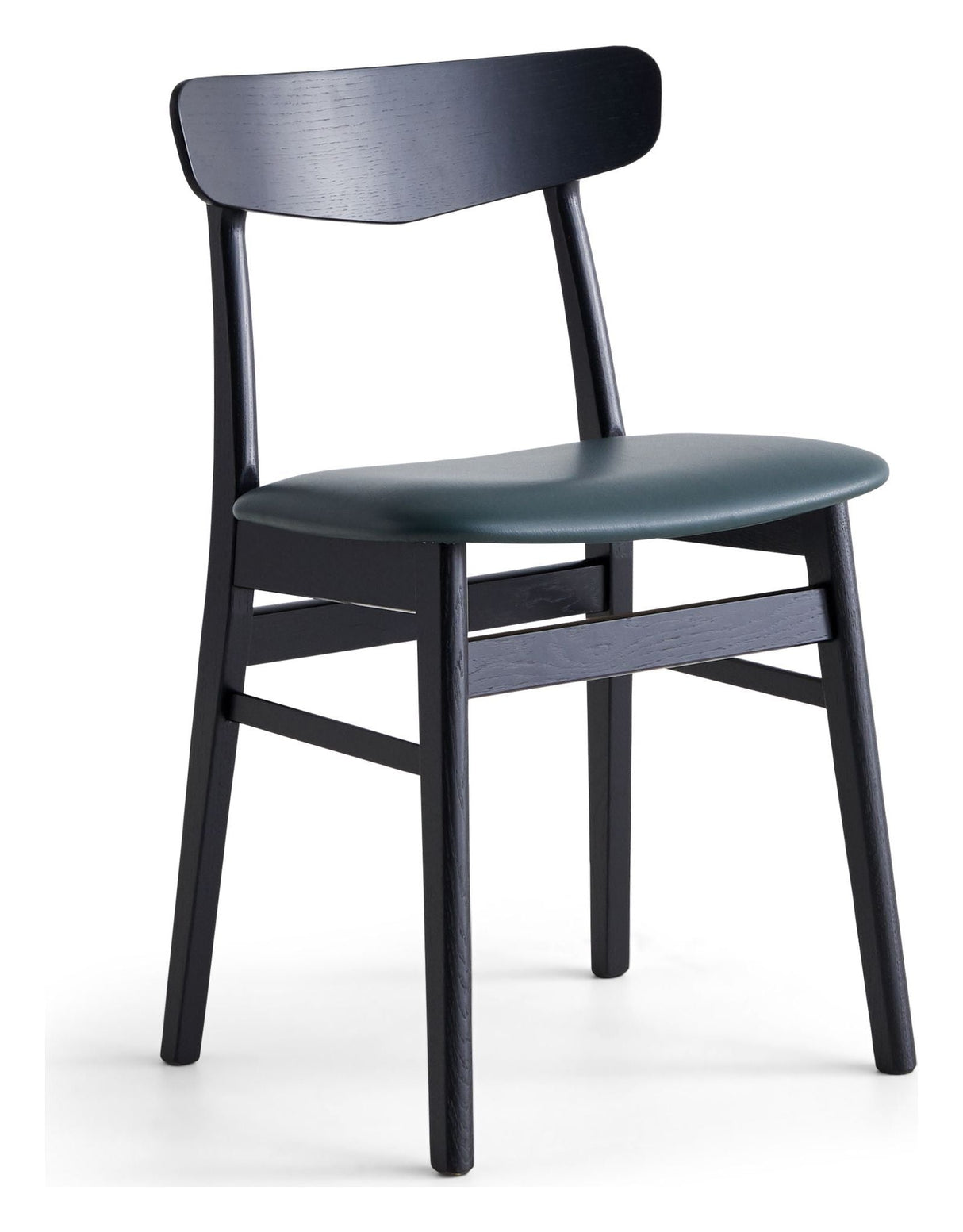 Findahl Mosbøl Dining Chair, Oak/Black, Sydney Green Leather