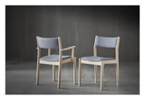 Findahl, Nybøl Dining Chair med armlener, eik/såpe - grå