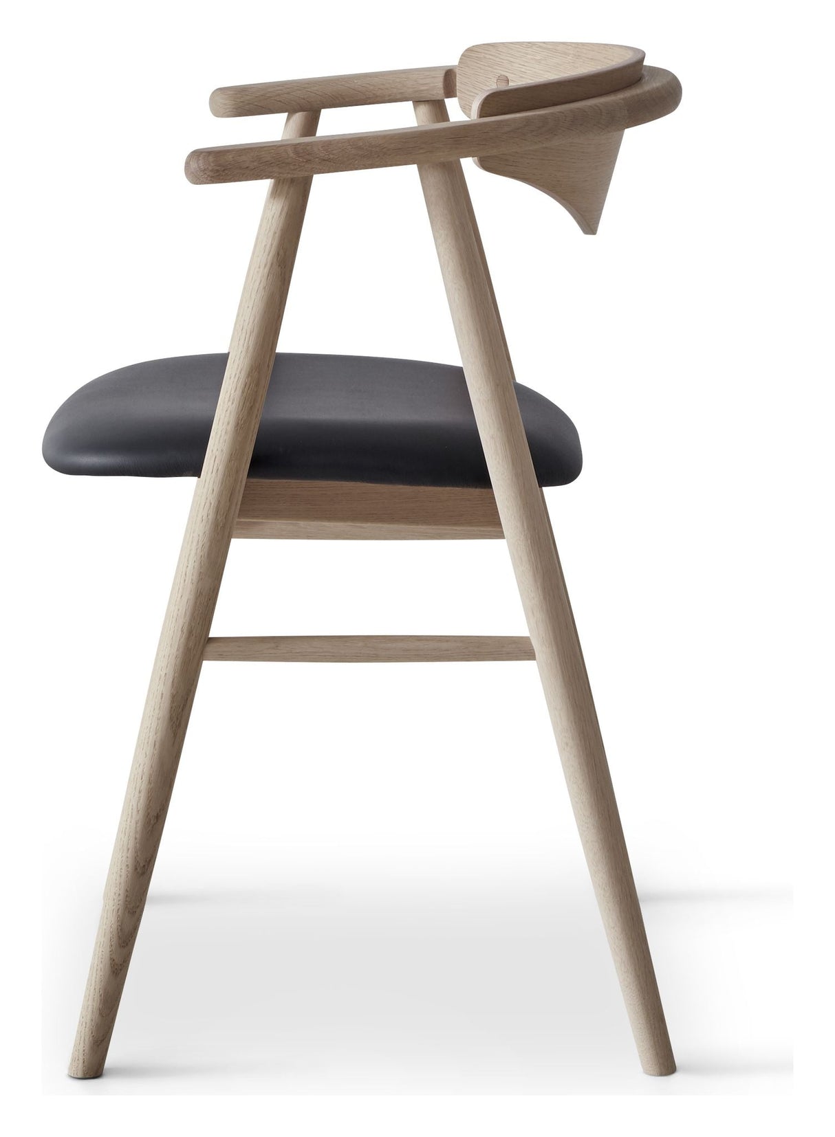 Findahl Tradition Dining Chair, Oak/Ubehandlet, Sydney Black Leather