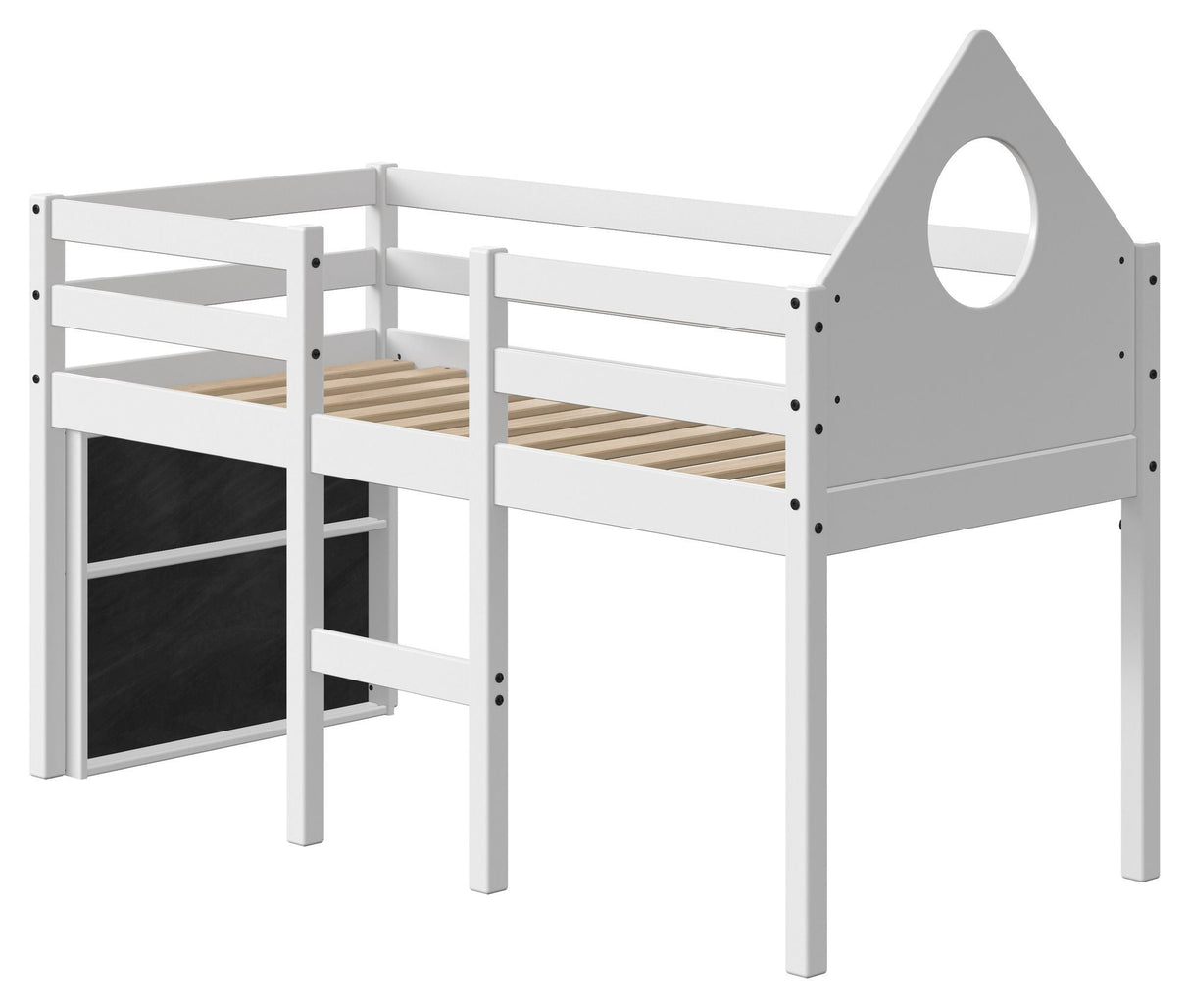 Thuka Alfred Junior Bed with Gable, White, 70x160