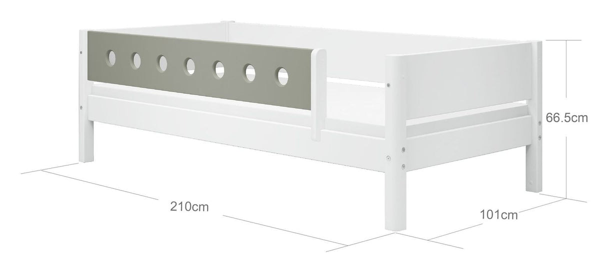 Dagseng m. sengehest 90x200, Hvit og grønn 