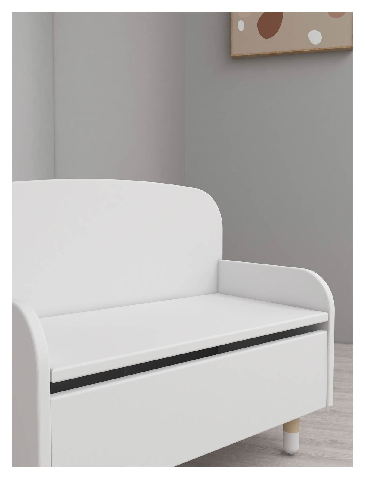 Flexa Dots Bench, White W. lagring