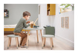 Flexa Dots Play Table, MDF og Ash Wood, Green