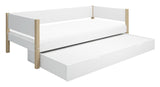 Flexa Nor Children's Bed with Pull-Out Bed White 90x200 m. Eikbeina