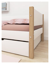 Flexa Nor Children's Bed with Pull-Out Bed White 90x200 m. Eikbeina