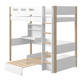 Flexa Nor Casa High Bed White, w. Rett stige 90x200