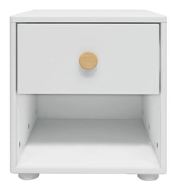 ROMIE CHEST W. 1 skuff, hvit/eik