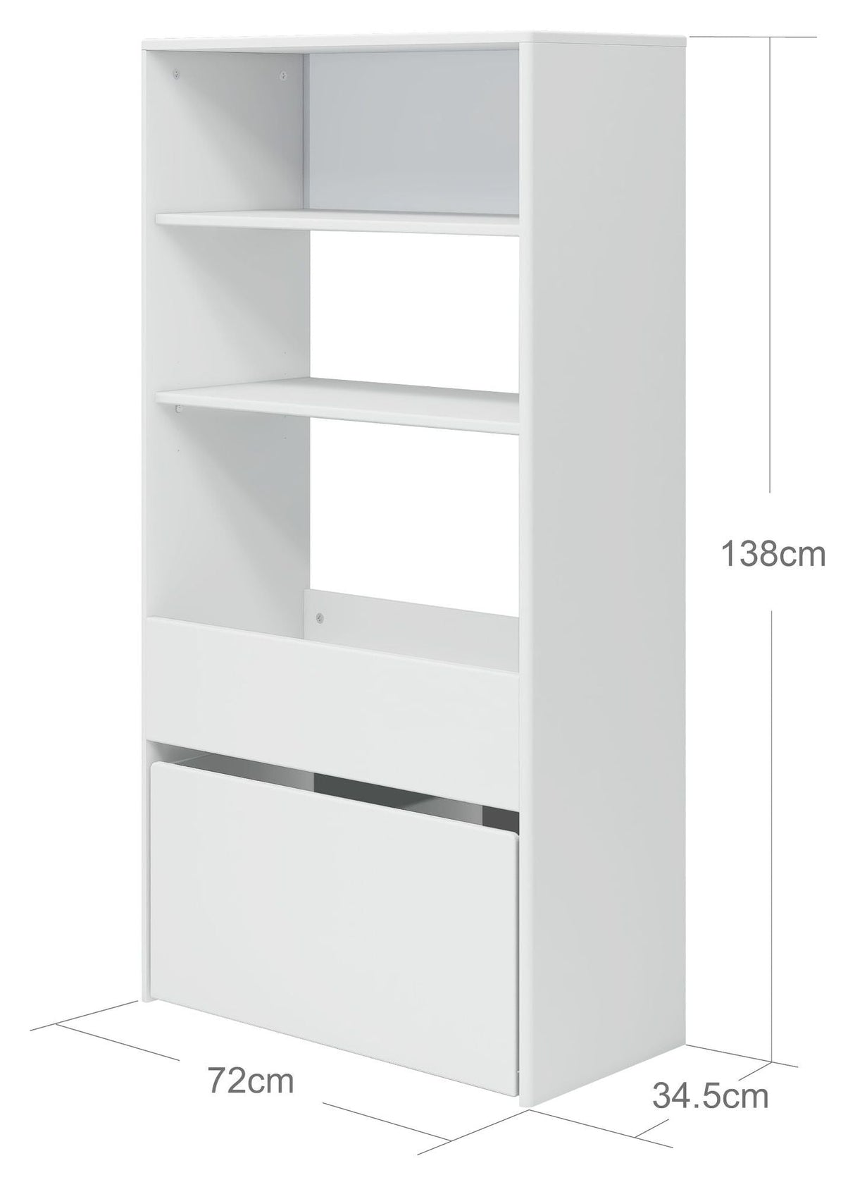 Roomie Toy Storage With Box Midi, White