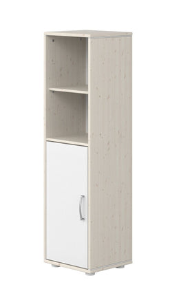 Flexa Studer furuhyller med 3 hyller, beige/hvit pigget.