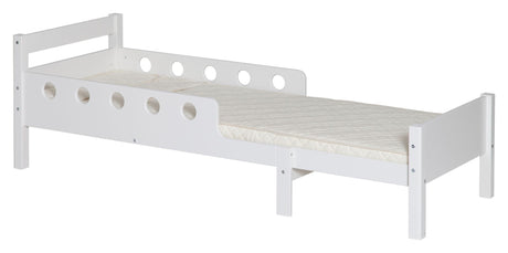 Flexa White Junior Bed, 190/140x70, inkl. Smeller